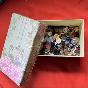 Decoupage Button Box